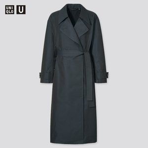 NWT Uniqlo U Oversized Trench Coat dark gray
